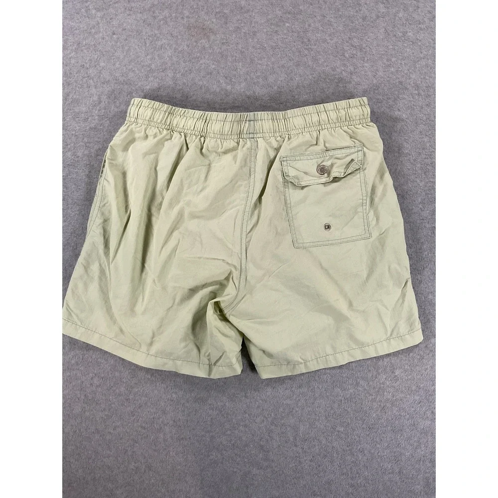 Bather Trunk Co Mens Recycled Swim Shorts Sage Green Size M Mesh Lined 2652